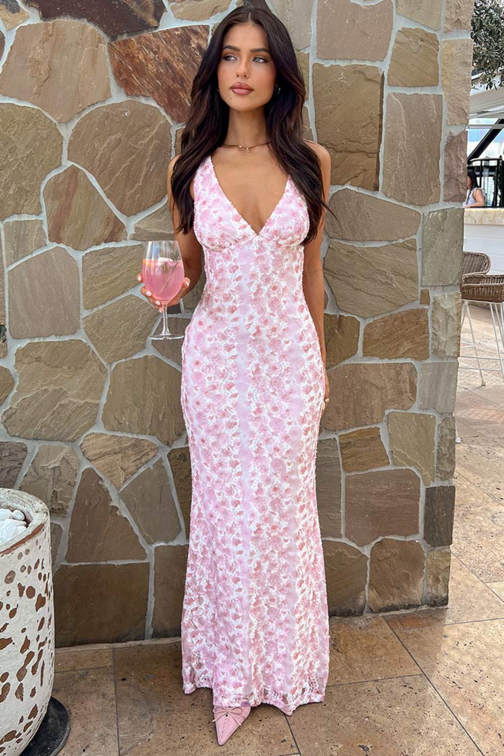 Floral Lace Maxi Dress