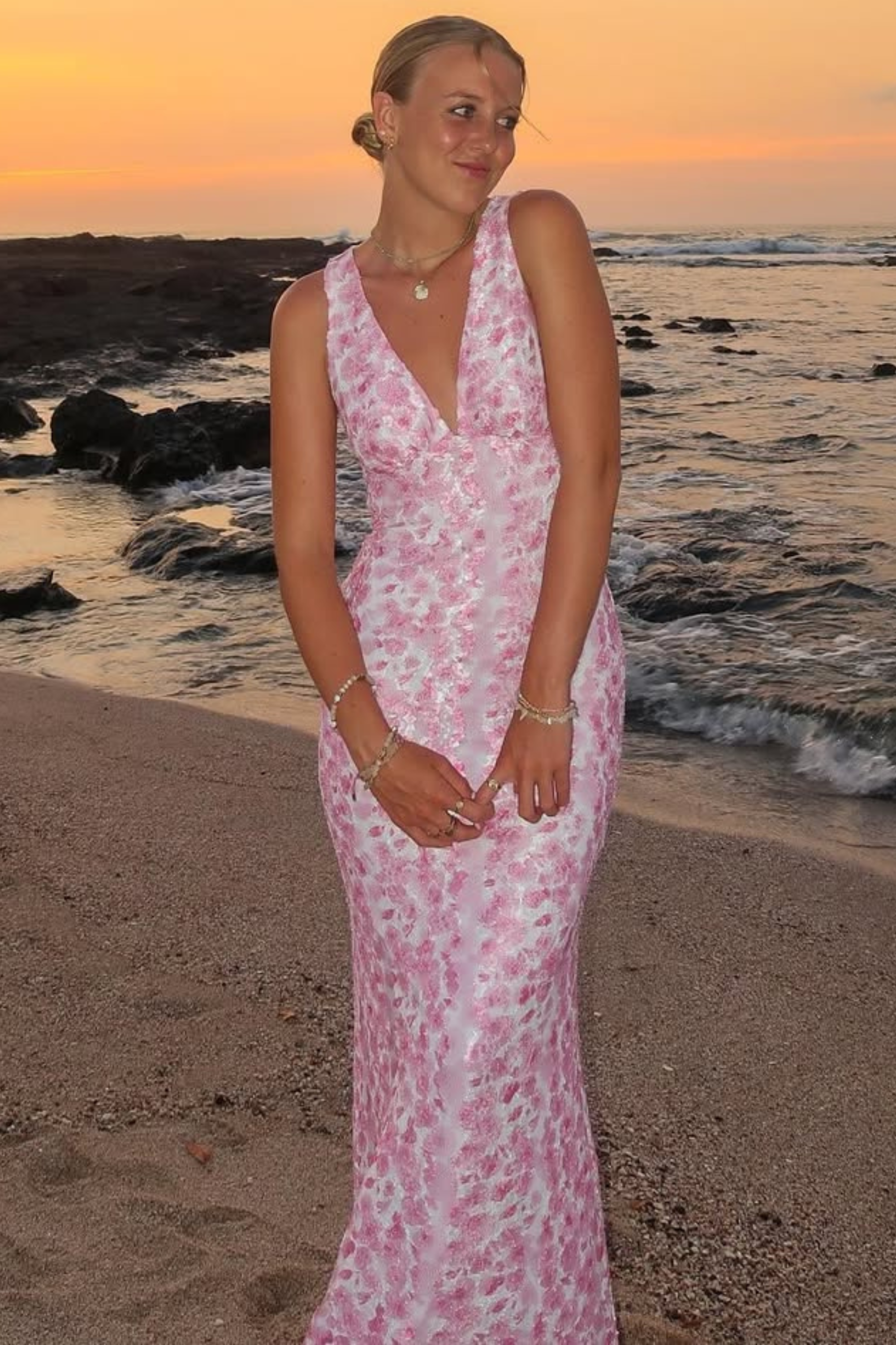 Floral Lace Maxi Dress