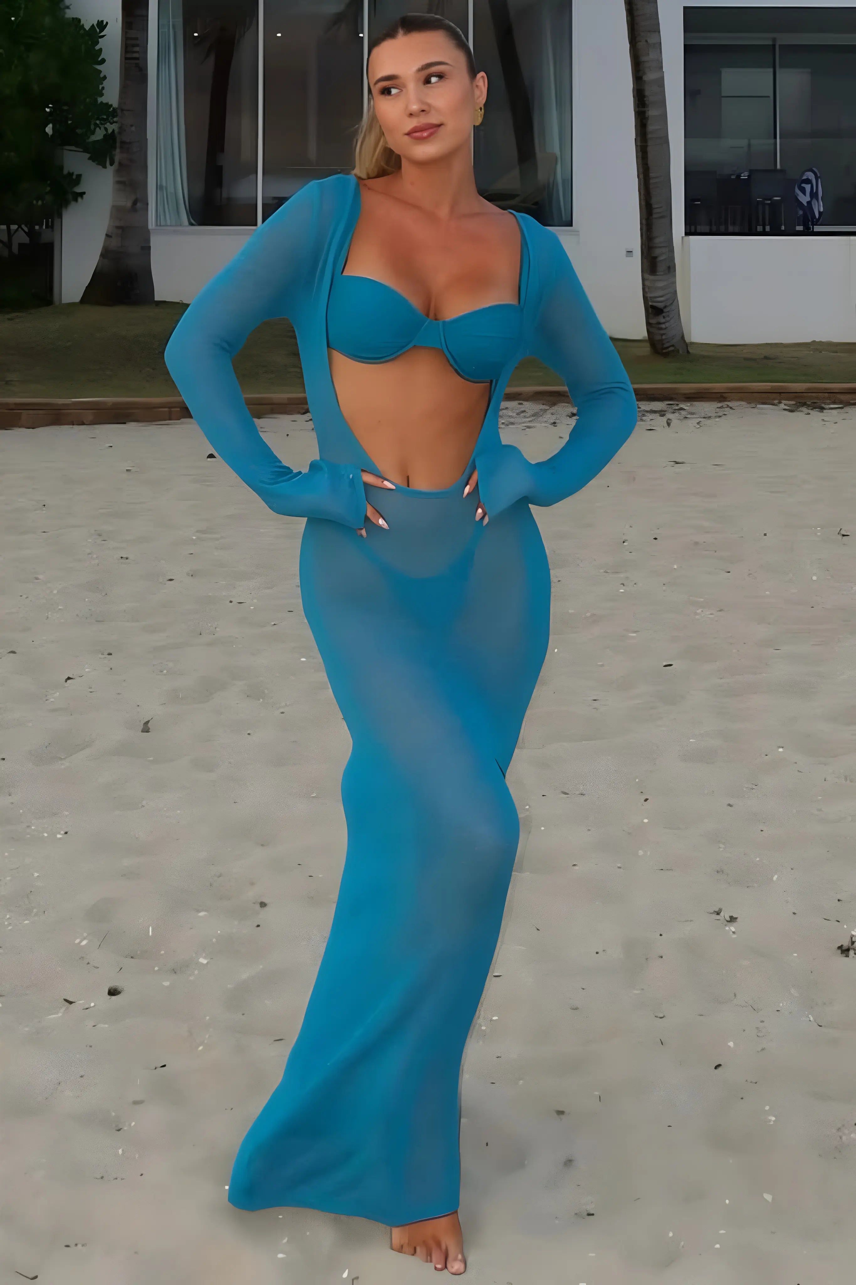 Sheer Resort Maxi Dress