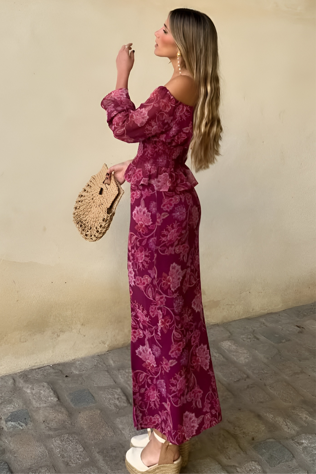 Vintage Floral Maxi Set