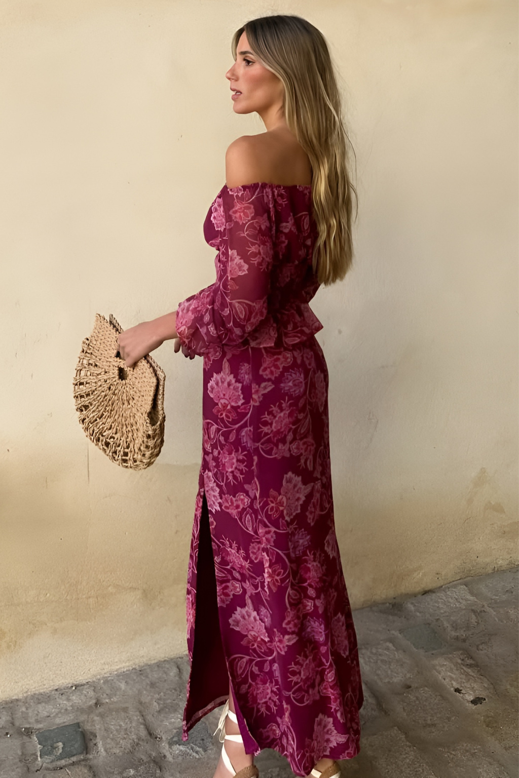 Vintage Floral Maxi Set