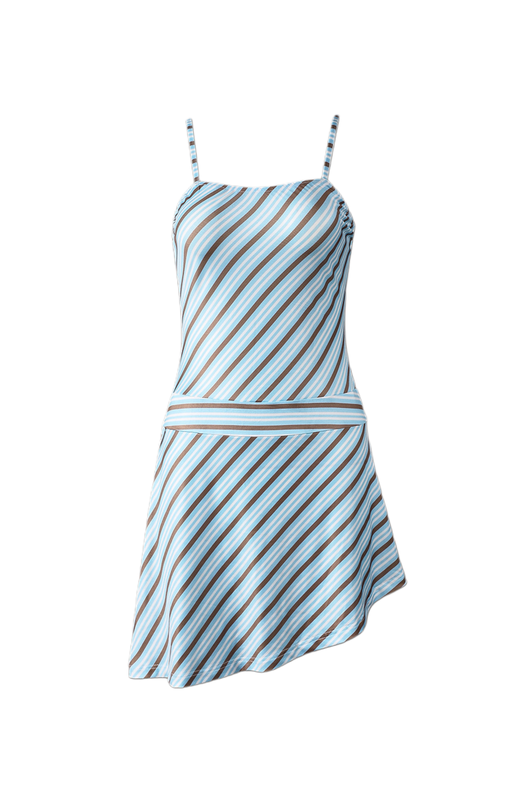 Mini-robe moulante rayée