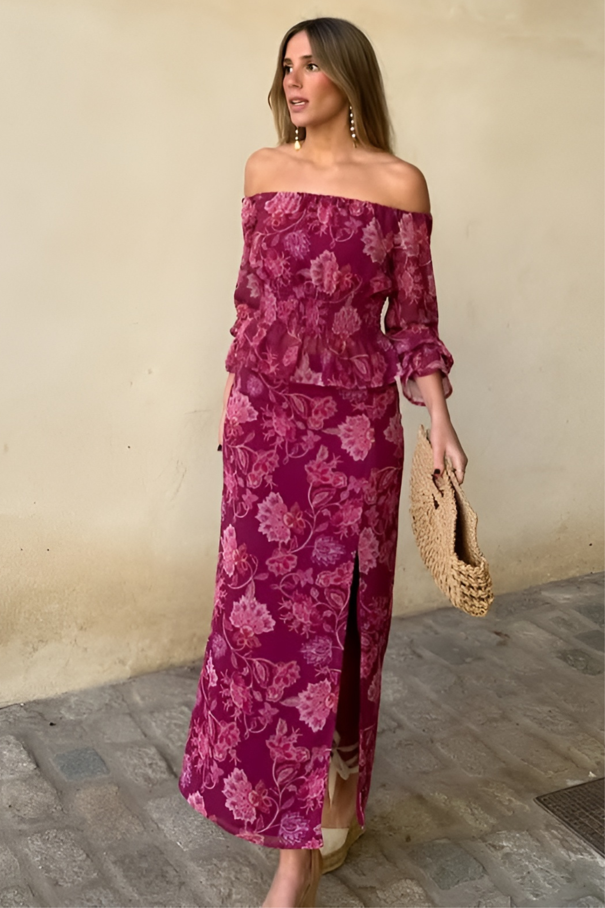 Vintage Floral Maxi Set