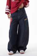 Baggy Plaid Pocket Jeans - Jeans | 8j03aj-k6.myshopify.com