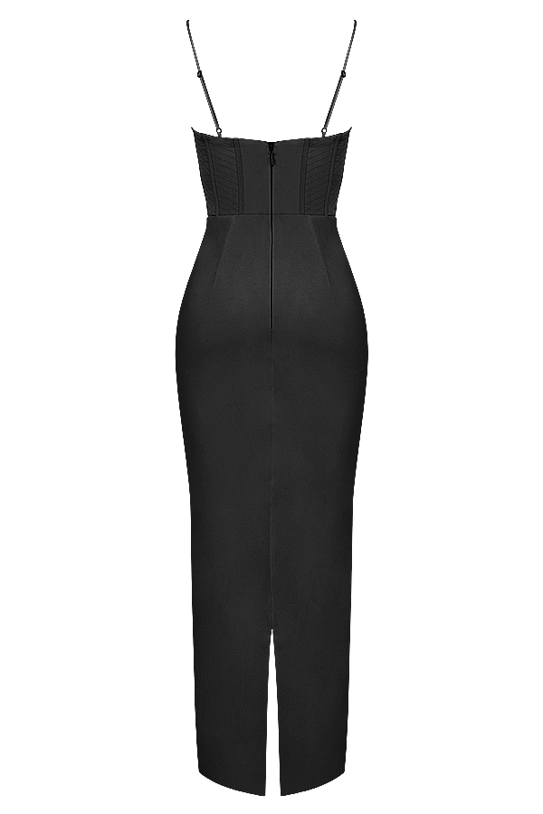 Black Corset Maxi Dress - Maxi Dress | 8j03aj-k6.myshopify.com