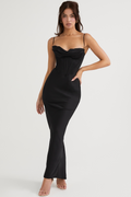 Black Corset Maxi Dress - Maxi Dress | 8j03aj-k6.myshopify.com