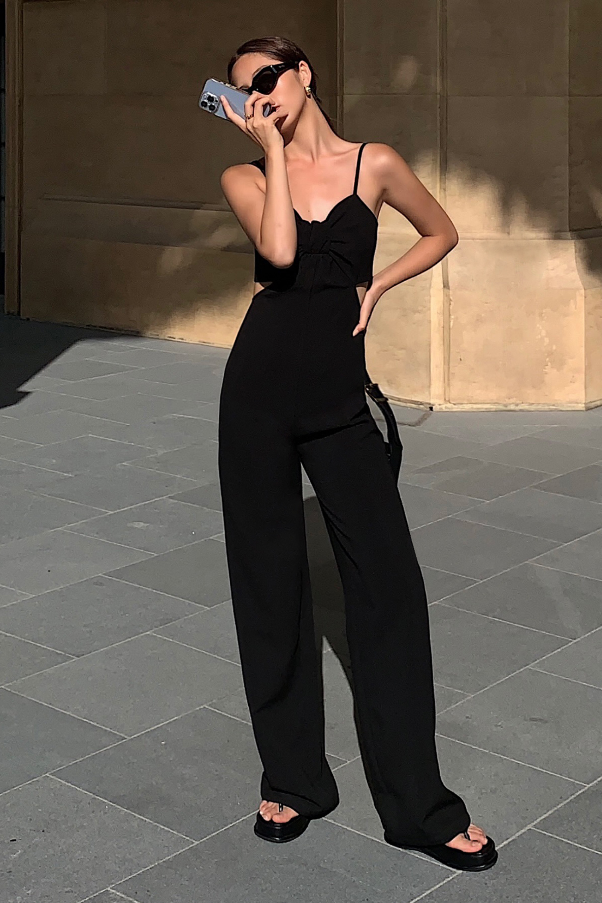 Black Cut Out Jumpsuit - Jumpsuit | 8j03aj-k6.myshopify.com