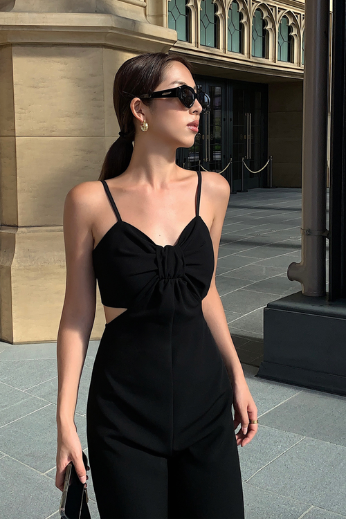 Black Cut Out Jumpsuit - Jumpsuit | 8j03aj-k6.myshopify.com