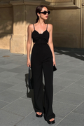 Black Cut Out Jumpsuit - Jumpsuit | 8j03aj-k6.myshopify.com