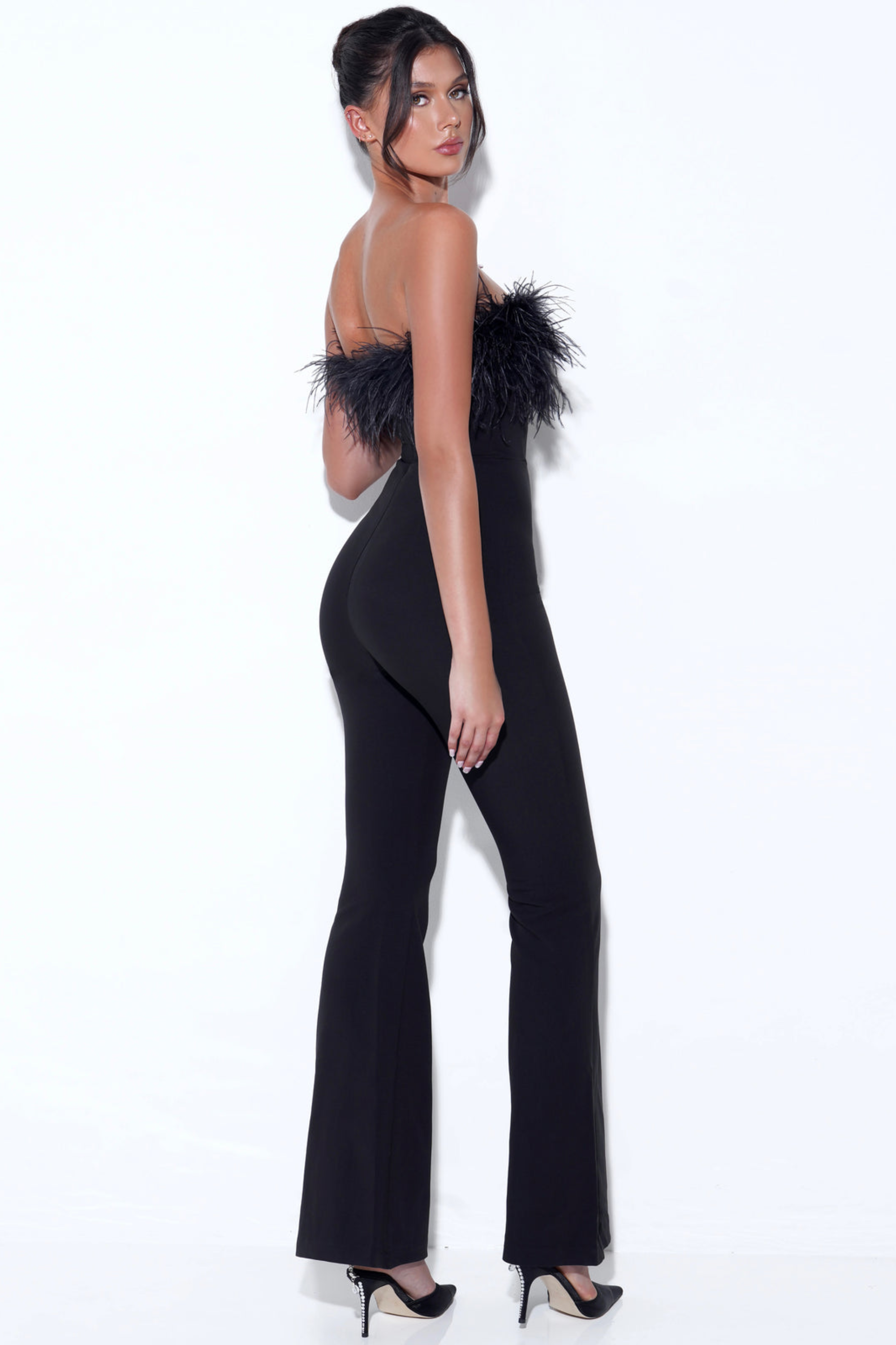Black Feather Jumpsuit - Jumpsuit | 8j03aj-k6.myshopify.com