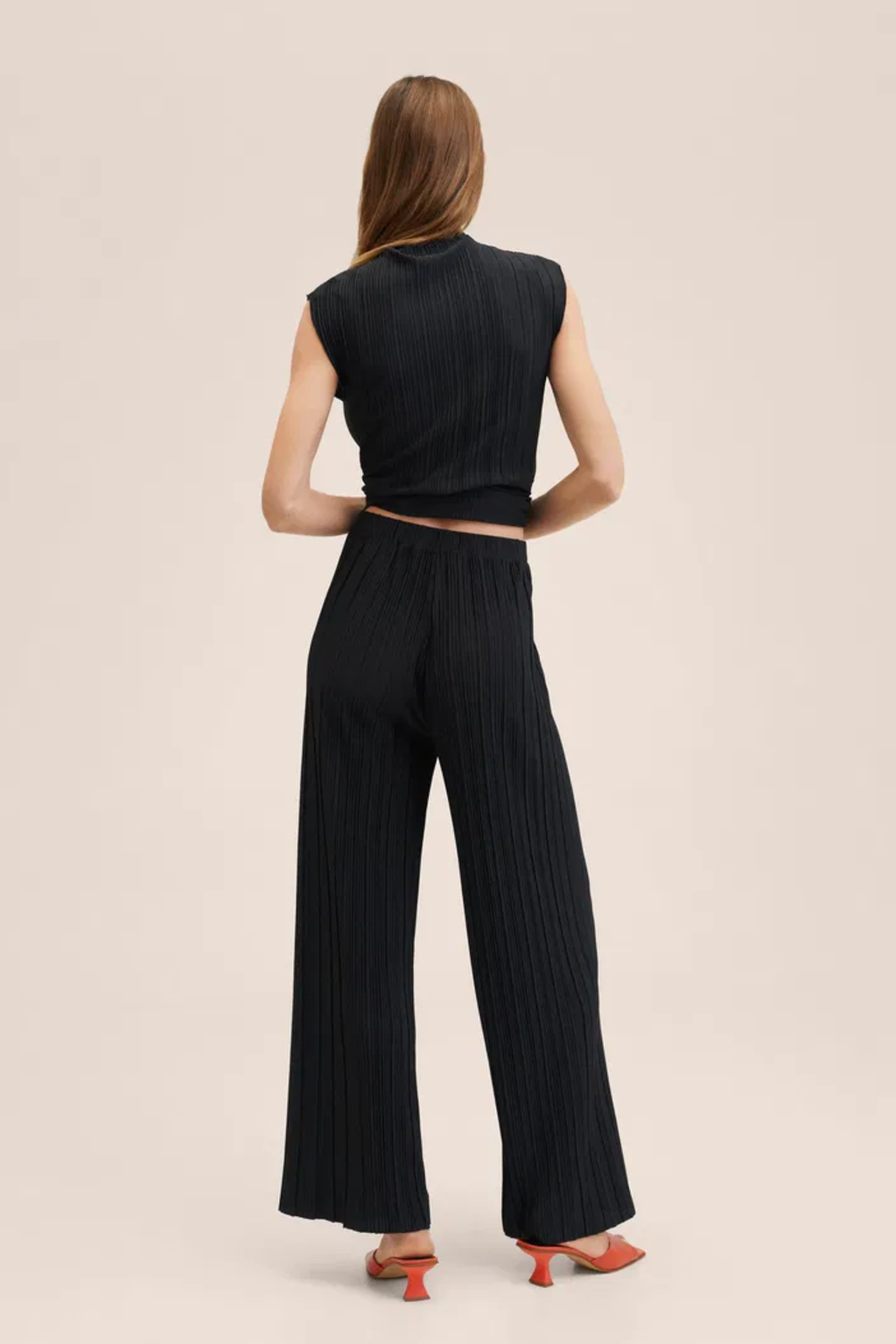 Black Pleated Co Ord Set - Co Ord Set | 8j03aj-k6.myshopify.com