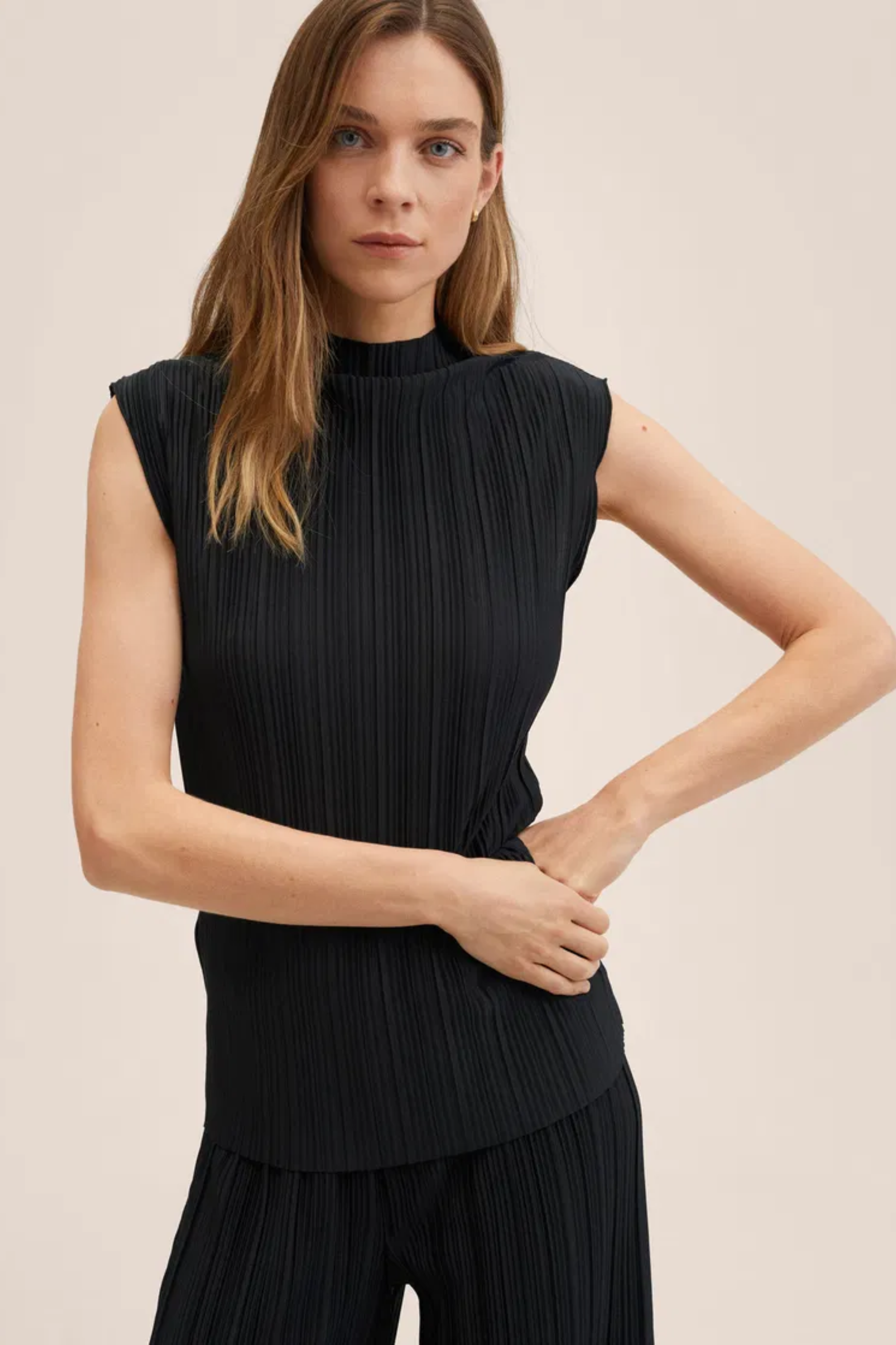Black Pleated Co Ord Set - Co Ord Set | 8j03aj-k6.myshopify.com