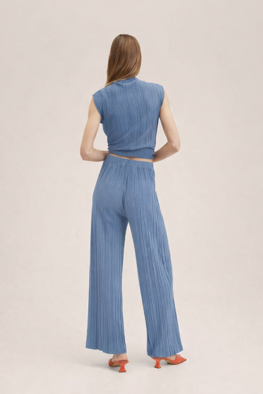 Blue Pleated Co Ord Set - Co-Ord Set | 8j03aj-k6.myshopify.com