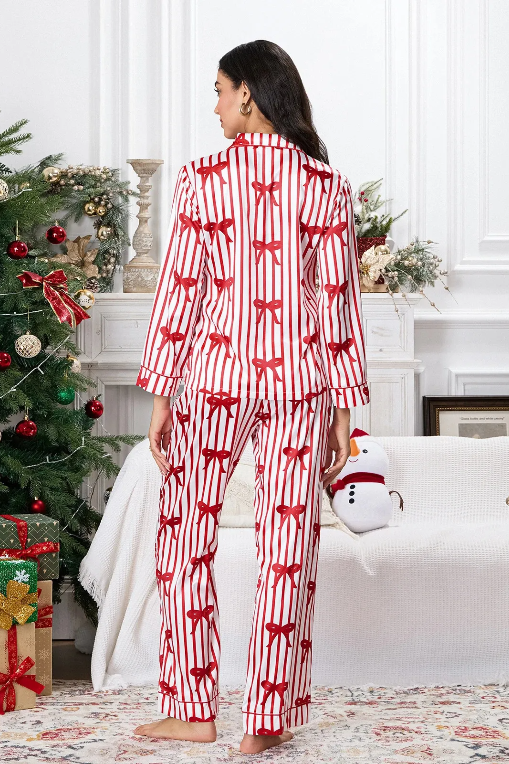 Bow Print Homewear Suit - Lounge Set | 8j03aj-k6.myshopify.com