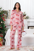 Bow Print Homewear Suit - Lounge Set | 8j03aj-k6.myshopify.com
