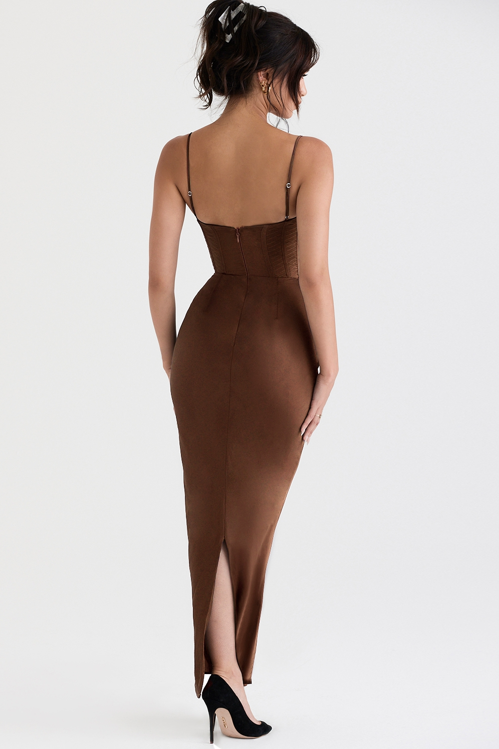 Brown Corset Maxi Dress - Maxi Dress | 8j03aj-k6.myshopify.com