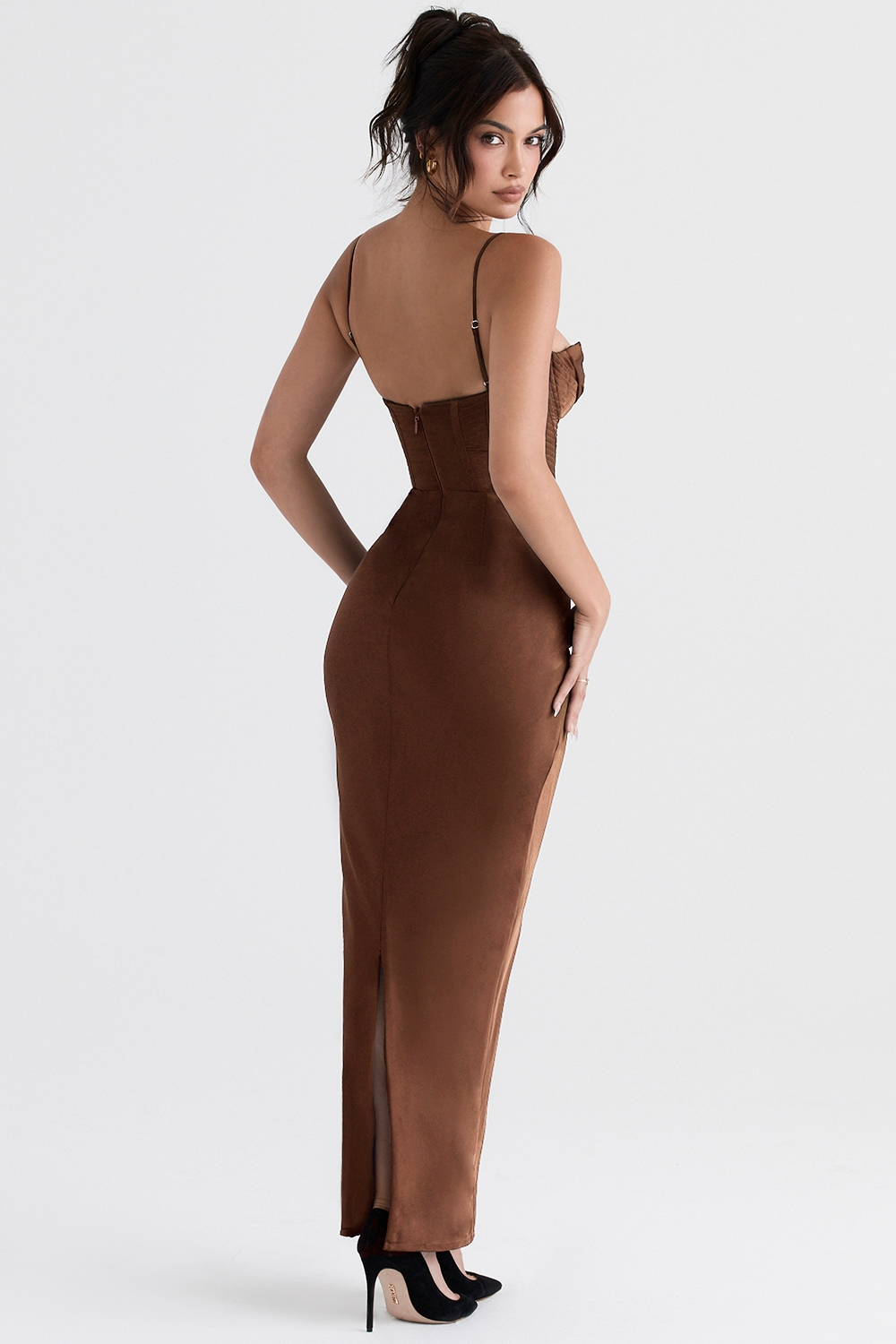 Brown Corset Maxi Dress - Maxi Dress | 8j03aj-k6.myshopify.com