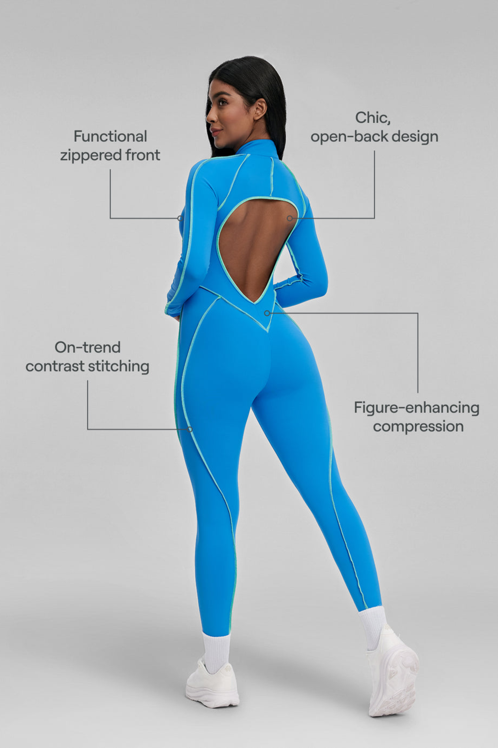 Contour Stitch Catsuit - Jumpsuit | 8j03aj-k6.myshopify.com
