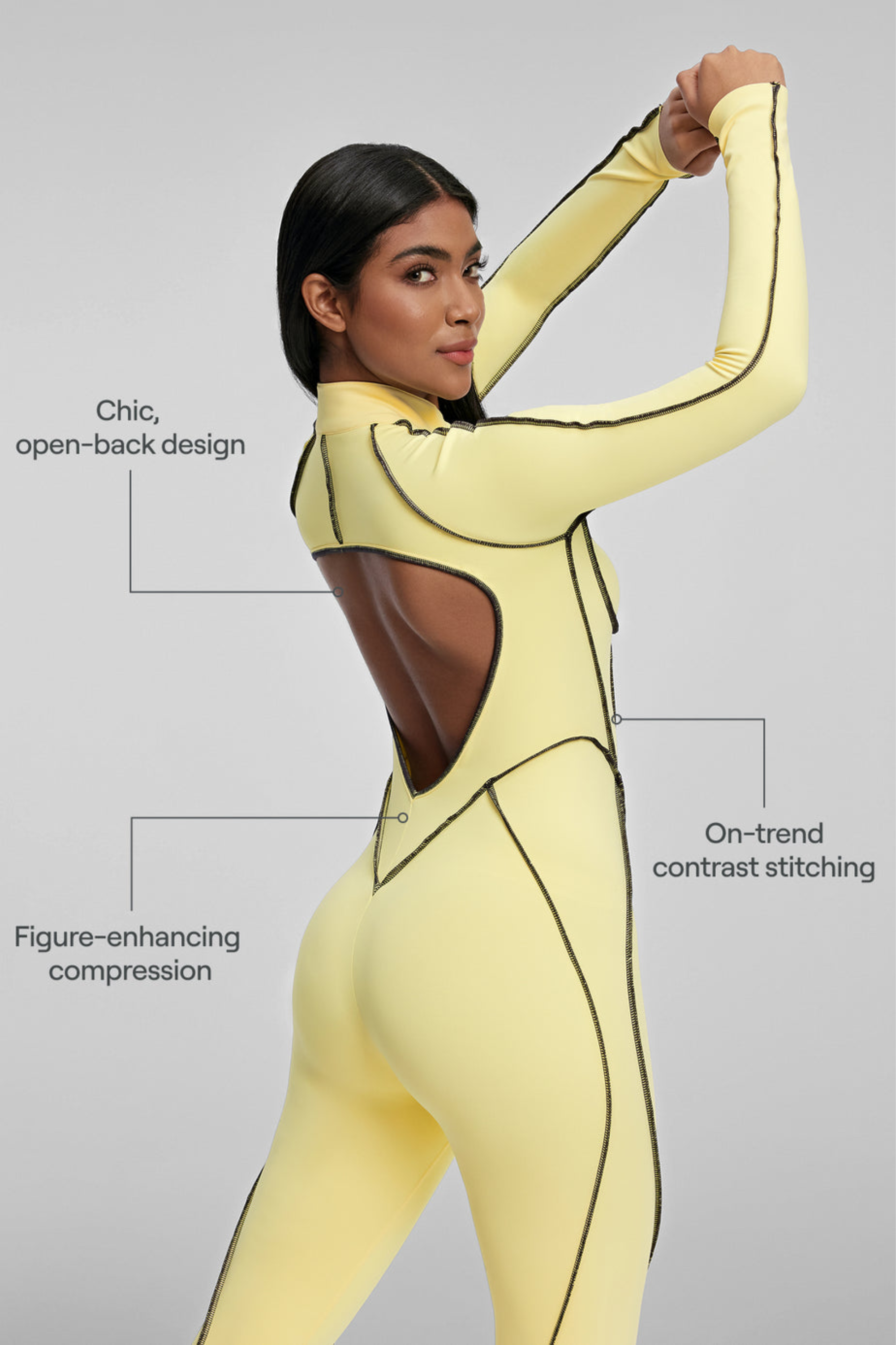Contour Stitch Catsuit - Jumpsuit | 8j03aj-k6.myshopify.com