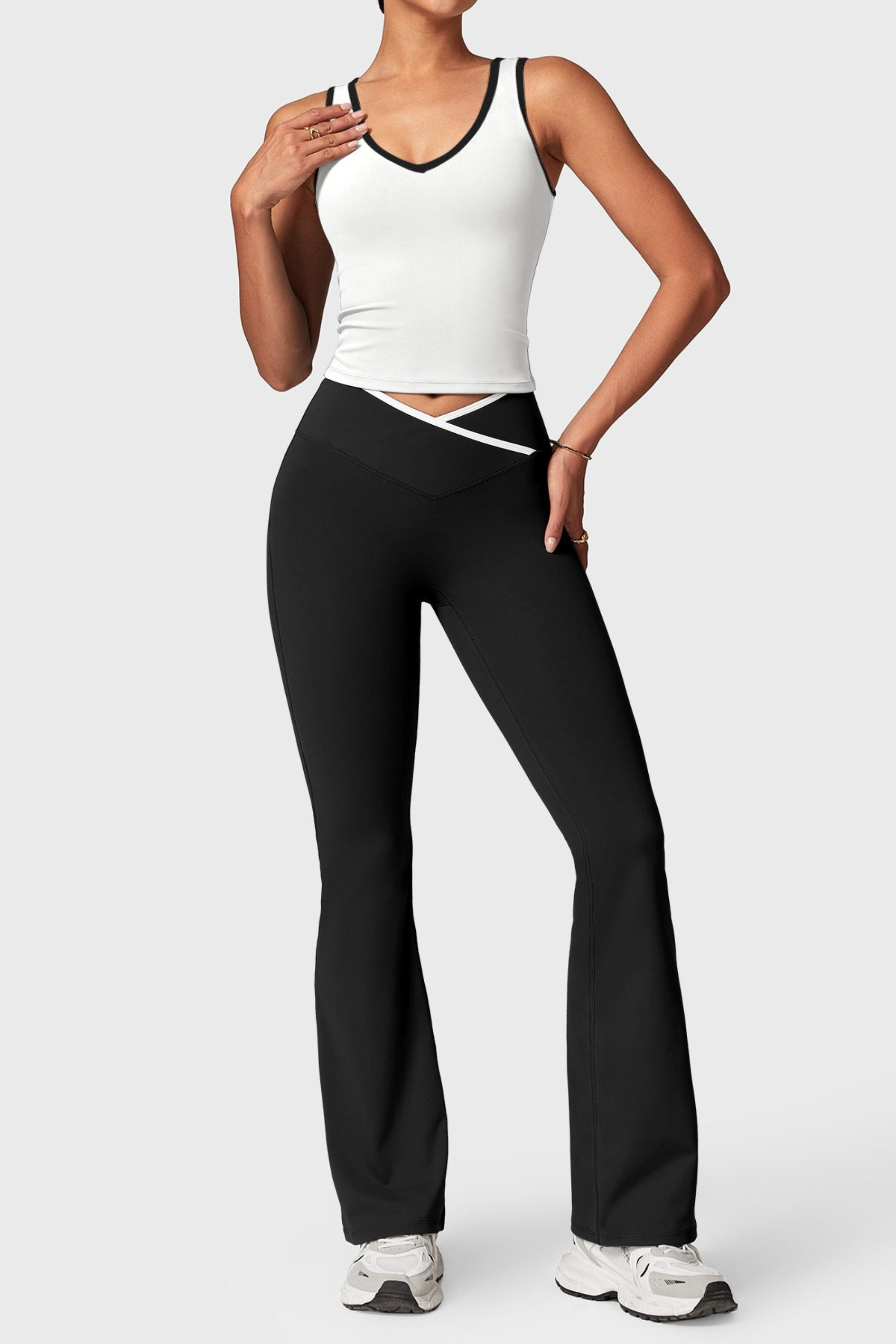 Contrast Flare Set - Co Ord Set | 8j03aj-k6.myshopify.com