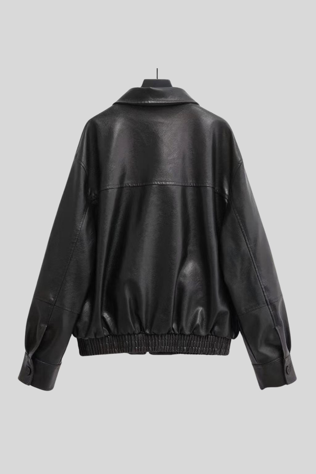 Faux Leather Bomber Jacket - Jacket | 8j03aj-k6.myshopify.com