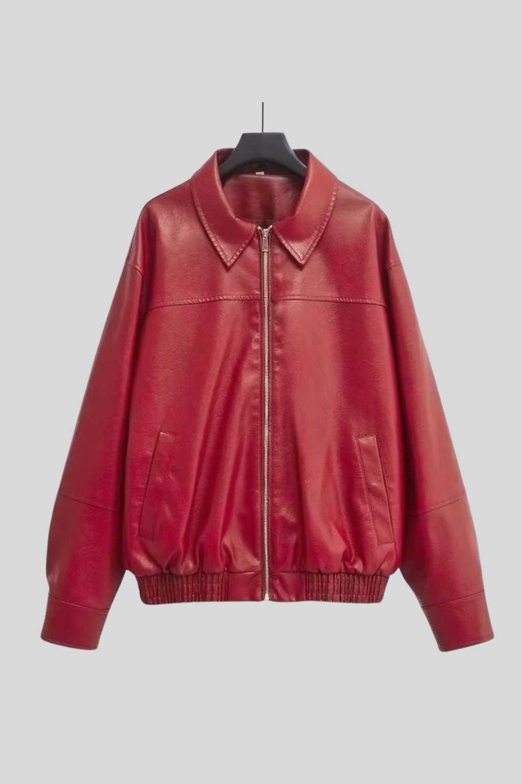Faux Leather Bomber Jacket - Jacket | 8j03aj-k6.myshopify.com