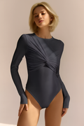 Fitted Twist Detail Bodysuit - Bodysuit | 8j03aj-k6.myshopify.com