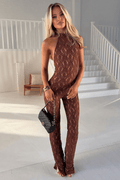 Halter Neck Lace Jumpsuit - Jumpsuit | 8j03aj-k6.myshopify.com