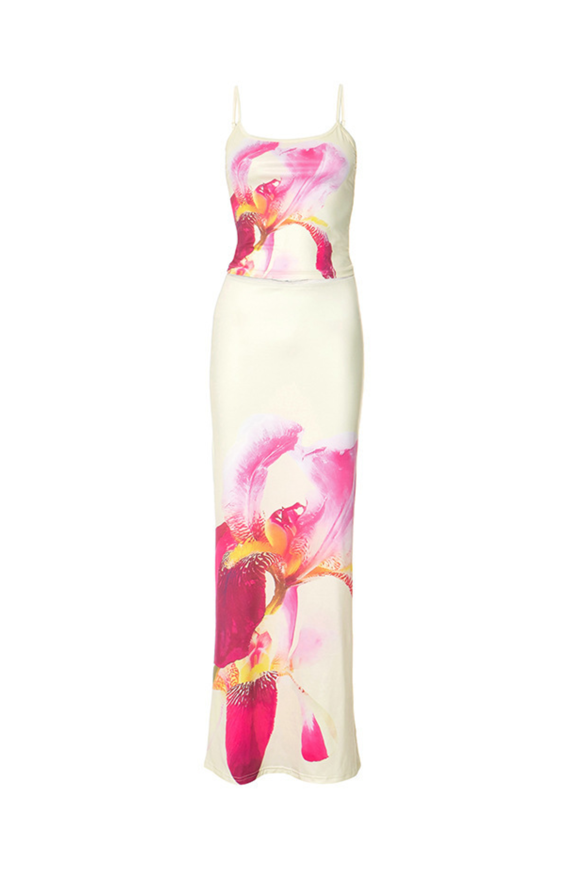 Iris Print Maxi Skirt Set - Maxi Skirt Set | 8j03aj-k6.myshopify.com