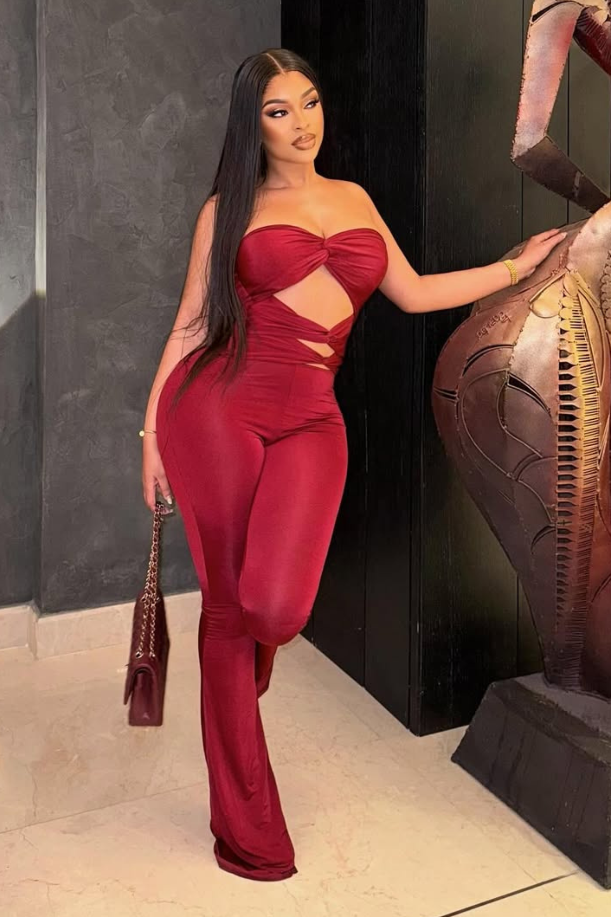 Knotted Backless Jumpsuit - Jumpsuit | 8j03aj-k6.myshopify.com