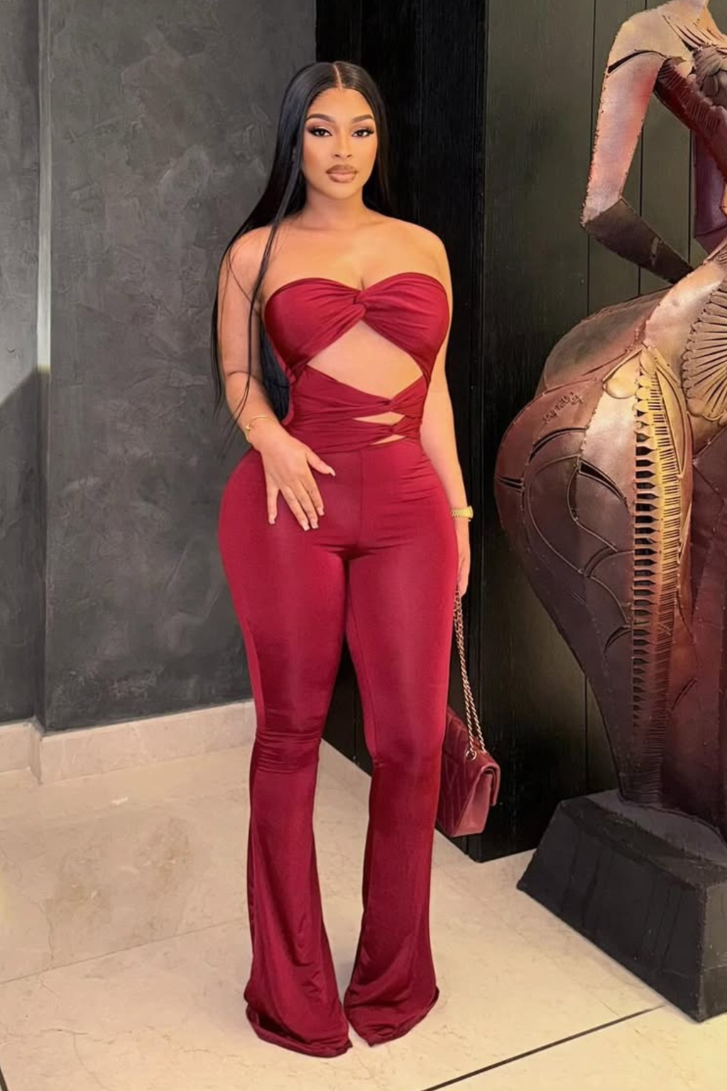 Knotted Backless Jumpsuit - Jumpsuit | 8j03aj-k6.myshopify.com