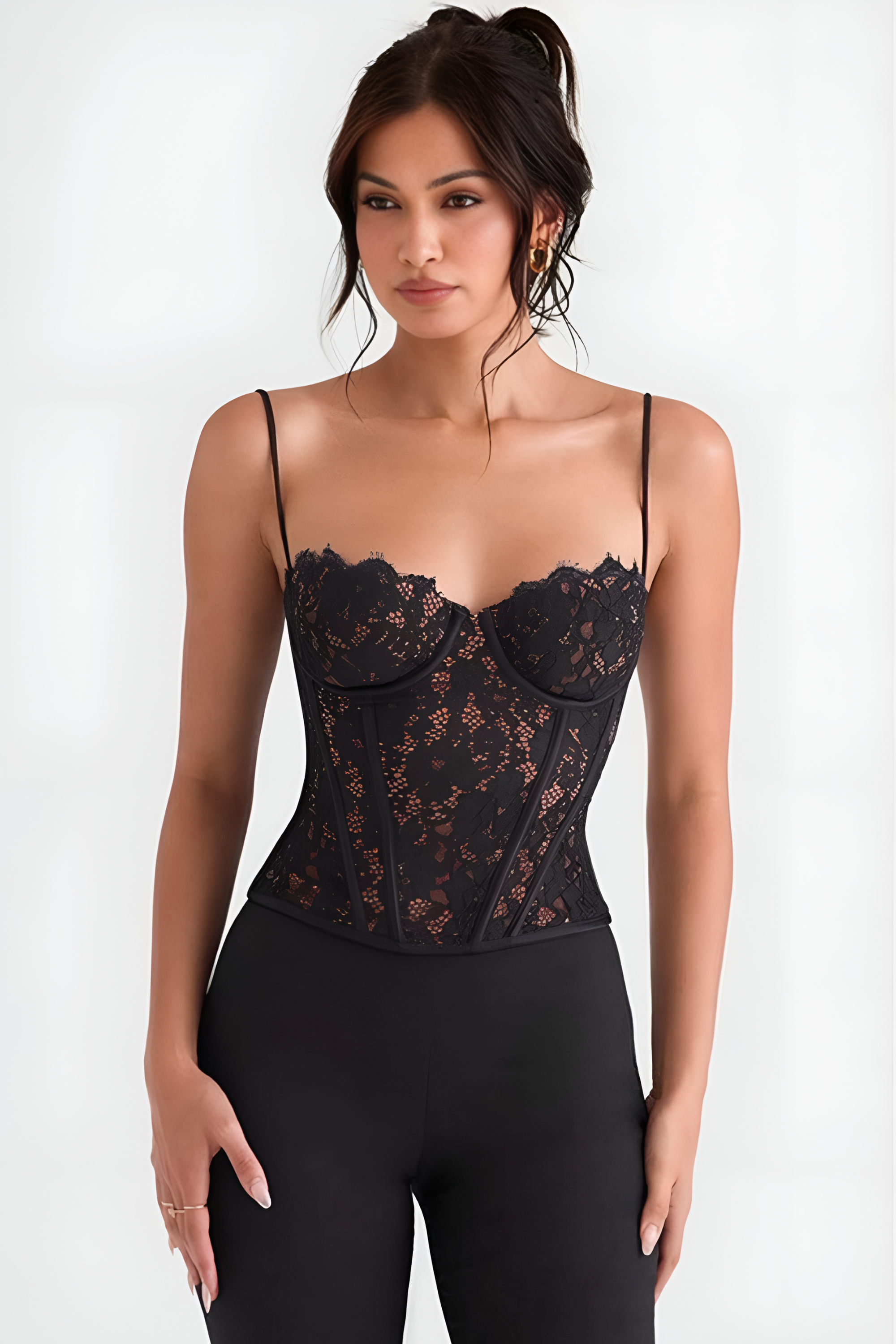 Lace Corset Top – Noir - Corset Top | 8j03aj-k6.myshopify.com