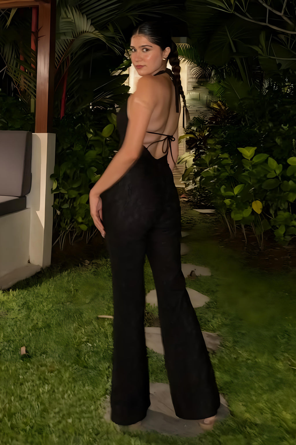 Lace V Neck Jumpsuit - Jumpsuit | 8j03aj-k6.myshopify.com