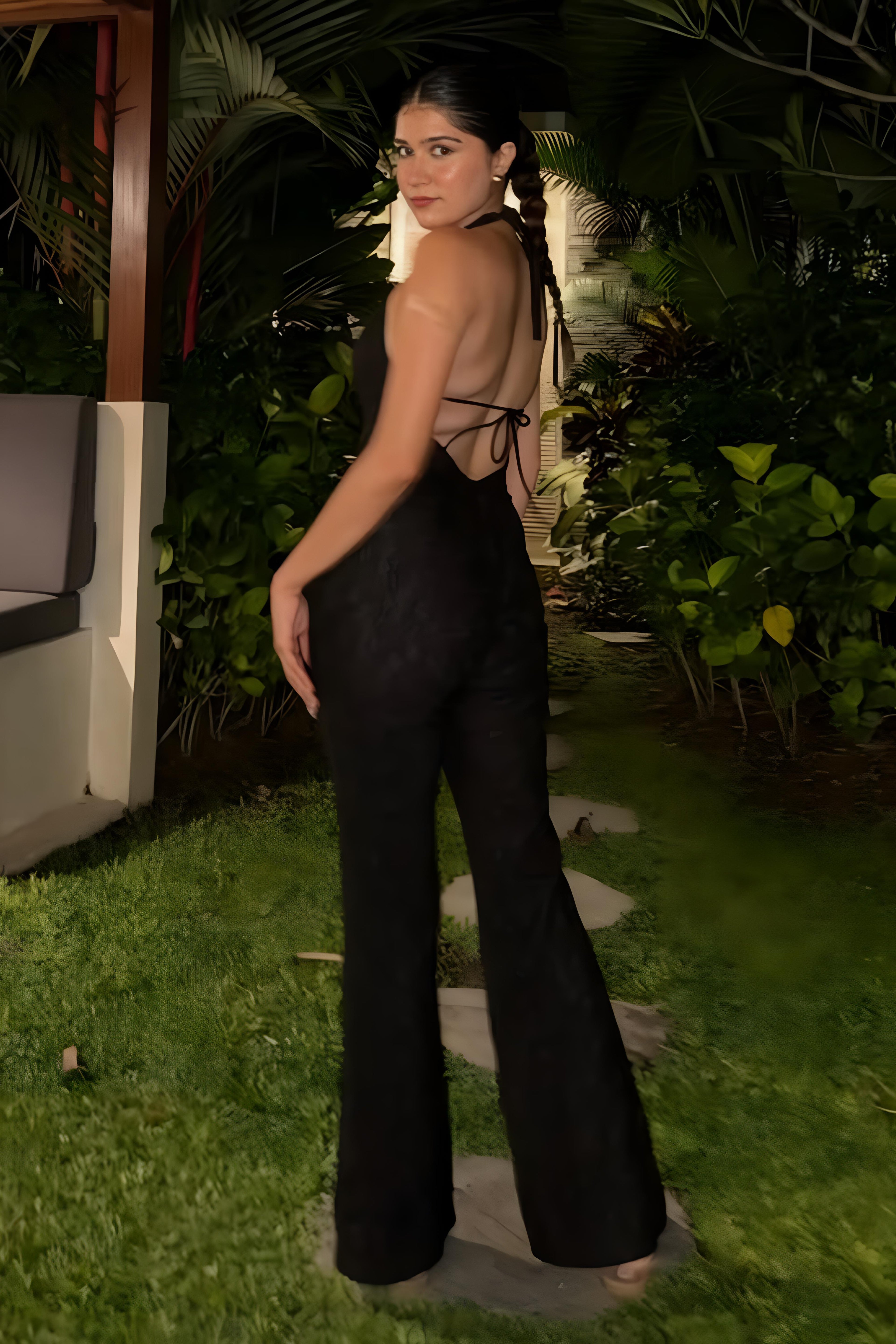 Lace V Neck Jumpsuit - Jumpsuit | 8j03aj-k6.myshopify.com