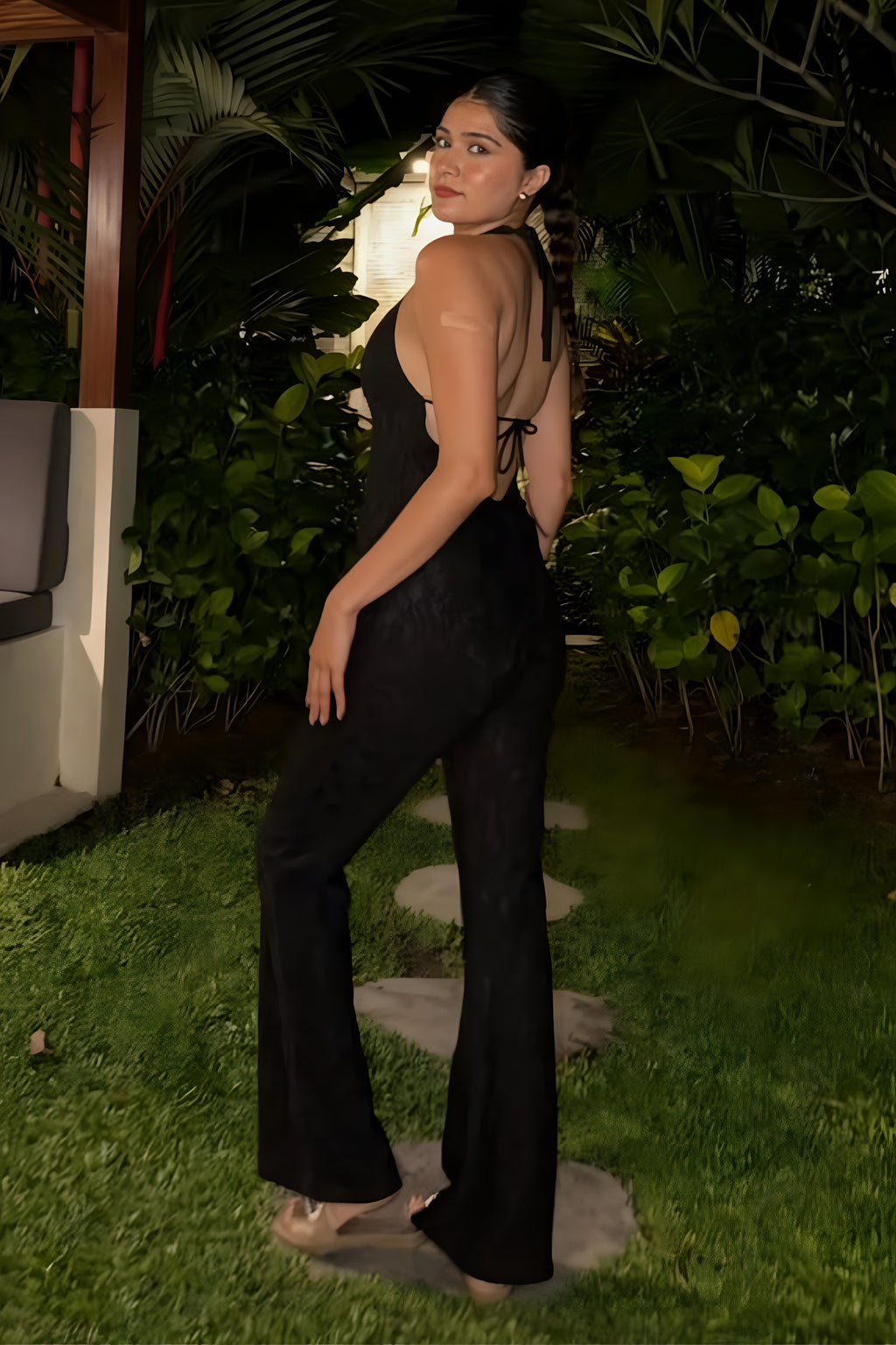 Lace V Neck Jumpsuit - Jumpsuit | 8j03aj-k6.myshopify.com