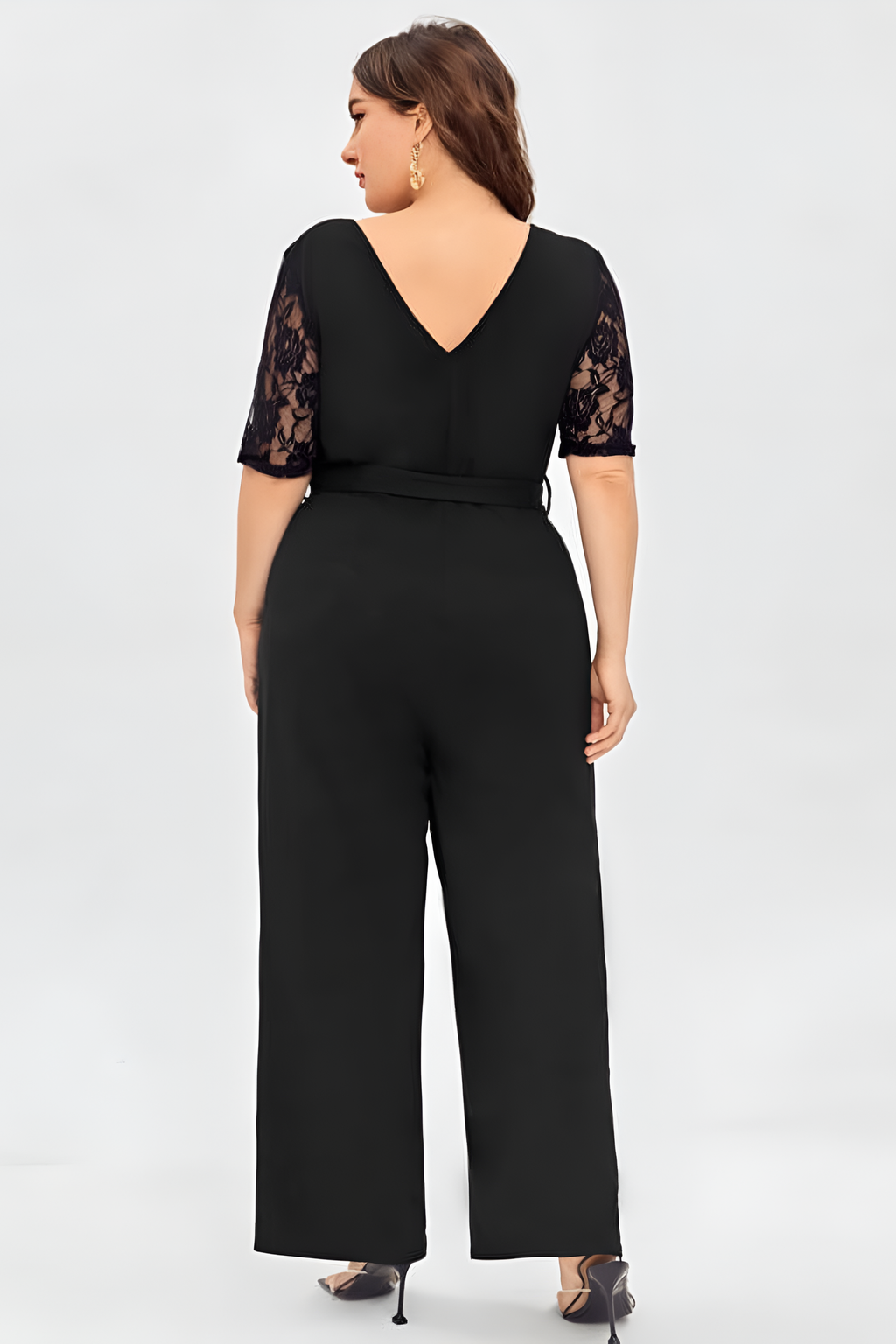 Lace V Neck Jumpsuit - Jumpsuit | 8j03aj-k6.myshopify.com