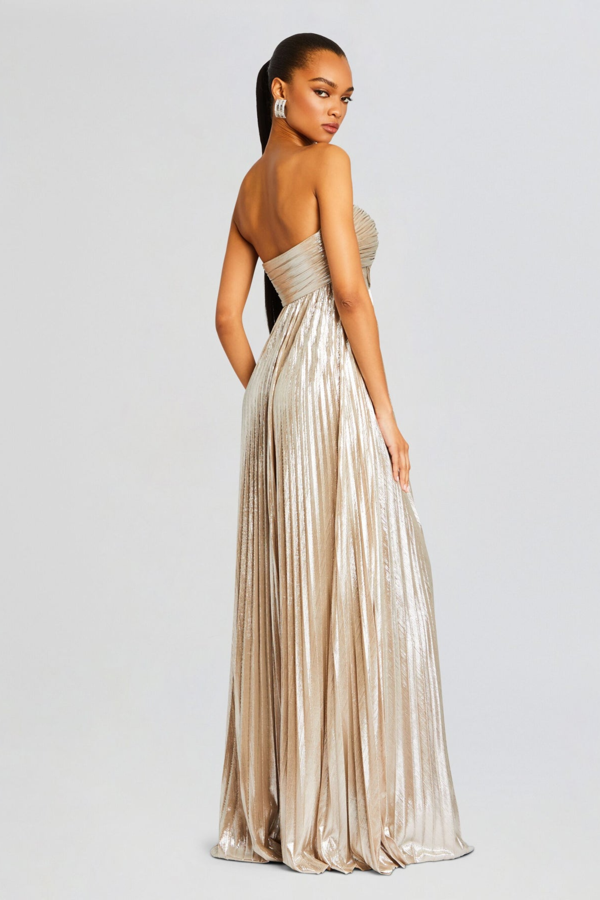 Metallic Strapless Maxi - Maxi Dress | 8j03aj-k6.myshopify.com