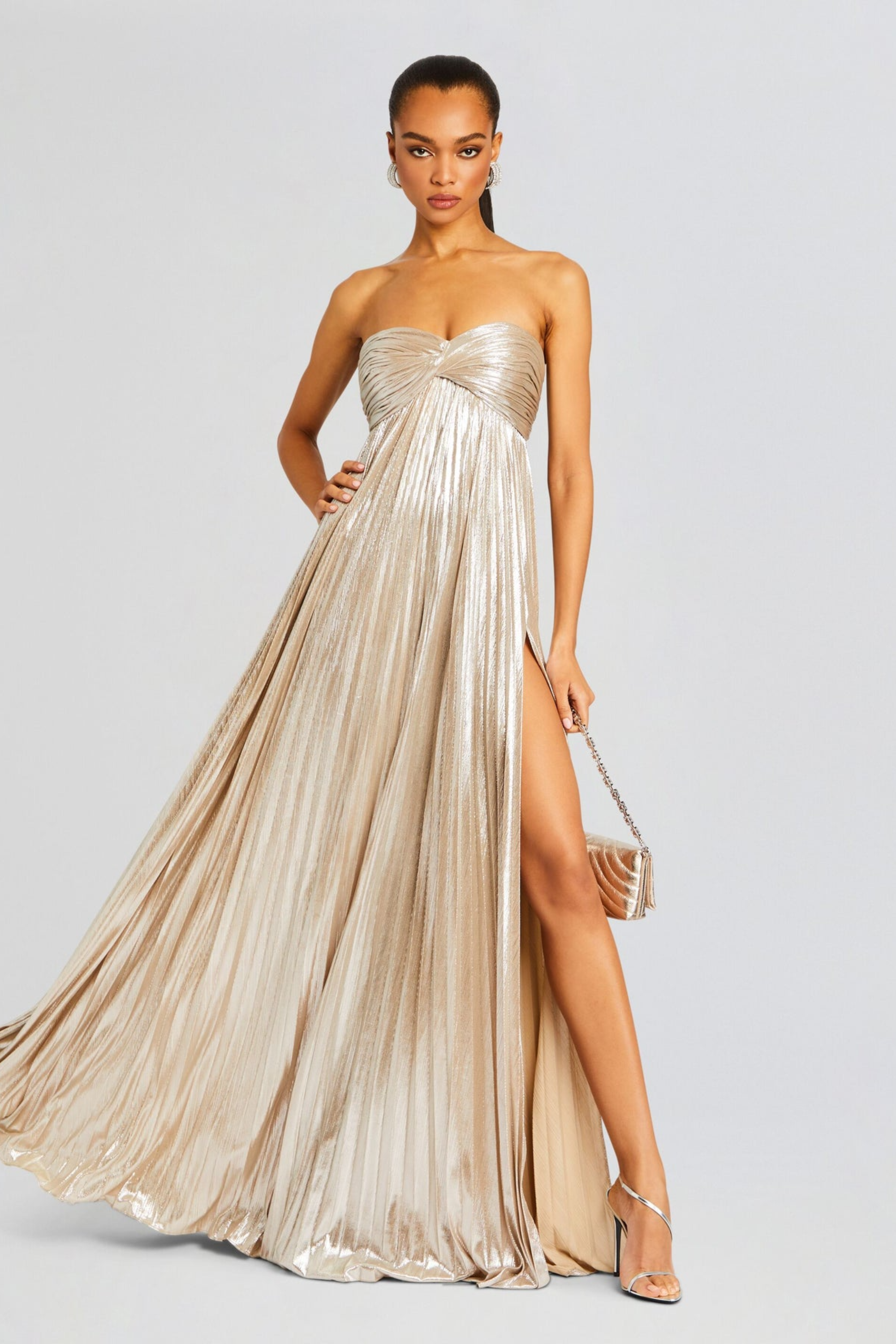 Metallic Strapless Maxi - Maxi Dress | 8j03aj-k6.myshopify.com