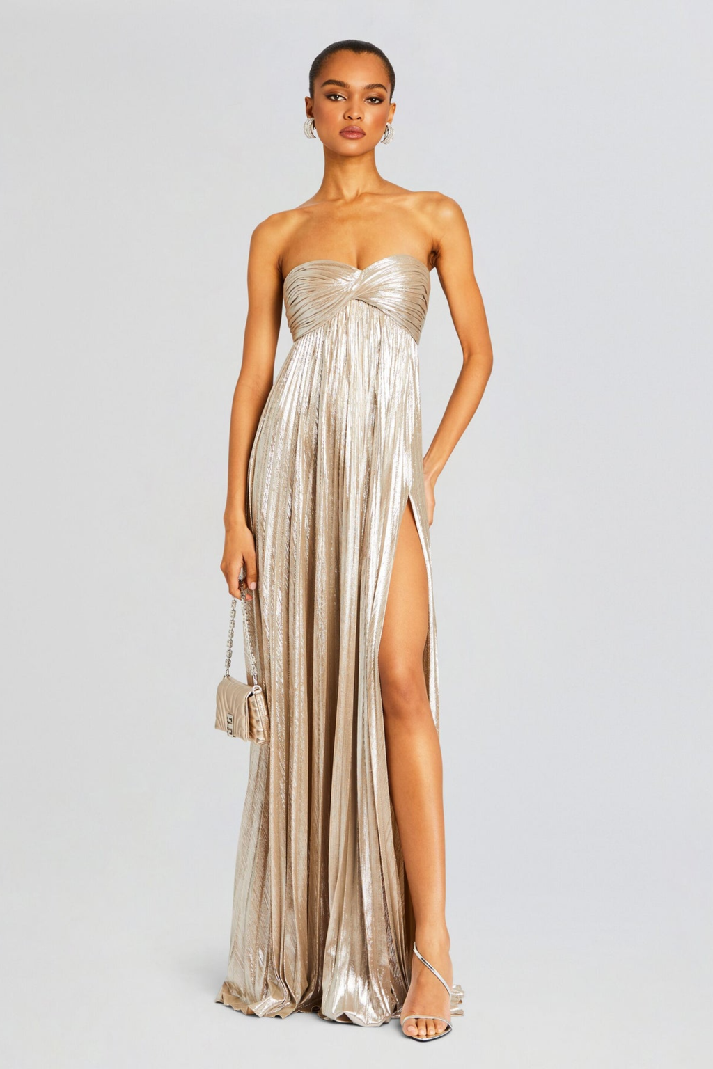 Metallic Strapless Maxi - Maxi Dress | 8j03aj-k6.myshopify.com