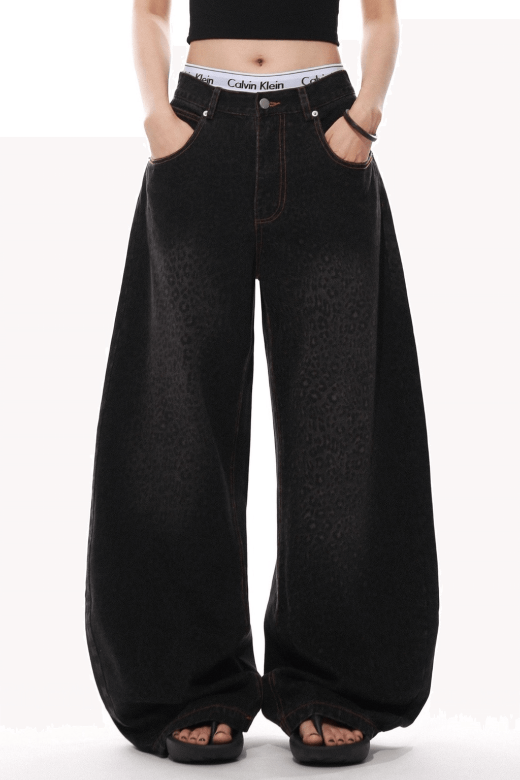 Midnight Leopard Baggy Jeans - Baggy Jeans | 8j03aj-k6.myshopify.com