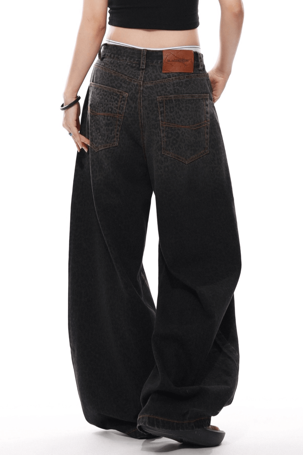 Midnight Leopard Baggy Jeans - Baggy Jeans | 8j03aj-k6.myshopify.com