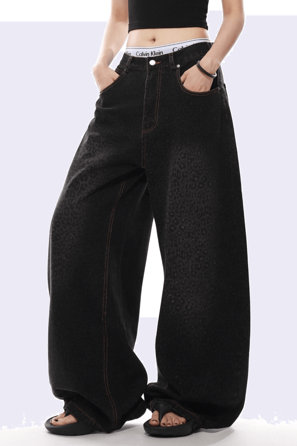 Midnight Leopard Baggy Jeans - Baggy Jeans | 8j03aj-k6.myshopify.com