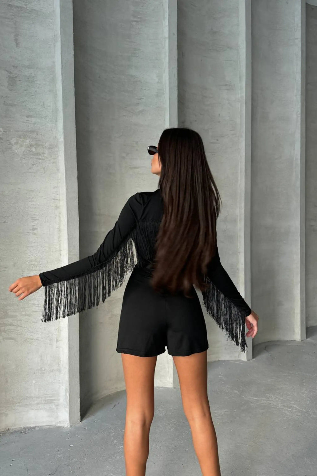 Noir Fringe Bodycon Dress - Bodycon Mini Dress | 8j03aj-k6.myshopify.com