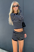 Parisian Stripe Knit Set - Co Ord Set | 8j03aj-k6.myshopify.com