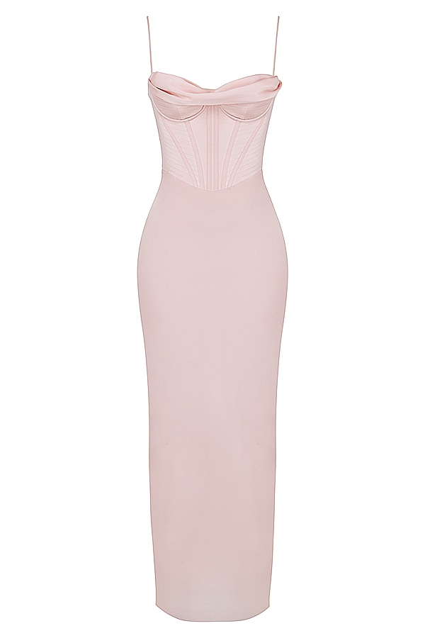 Pink Corset Maxi Dress - Maxi Dress | 8j03aj-k6.myshopify.com