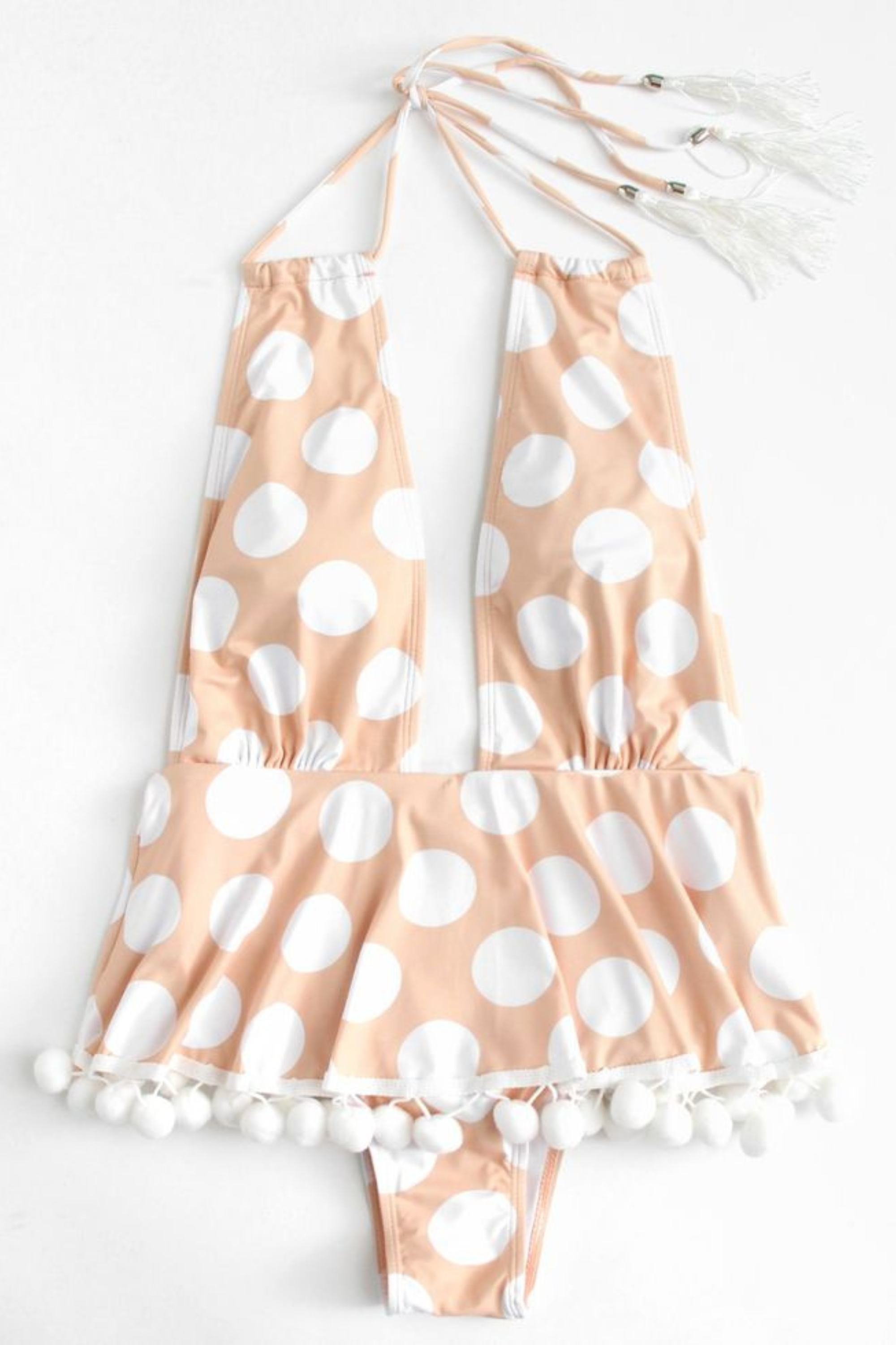 Polka Dot Ruffle Swimsuit - One Piece Swimsuits | 8j03aj-k6.myshopify.com