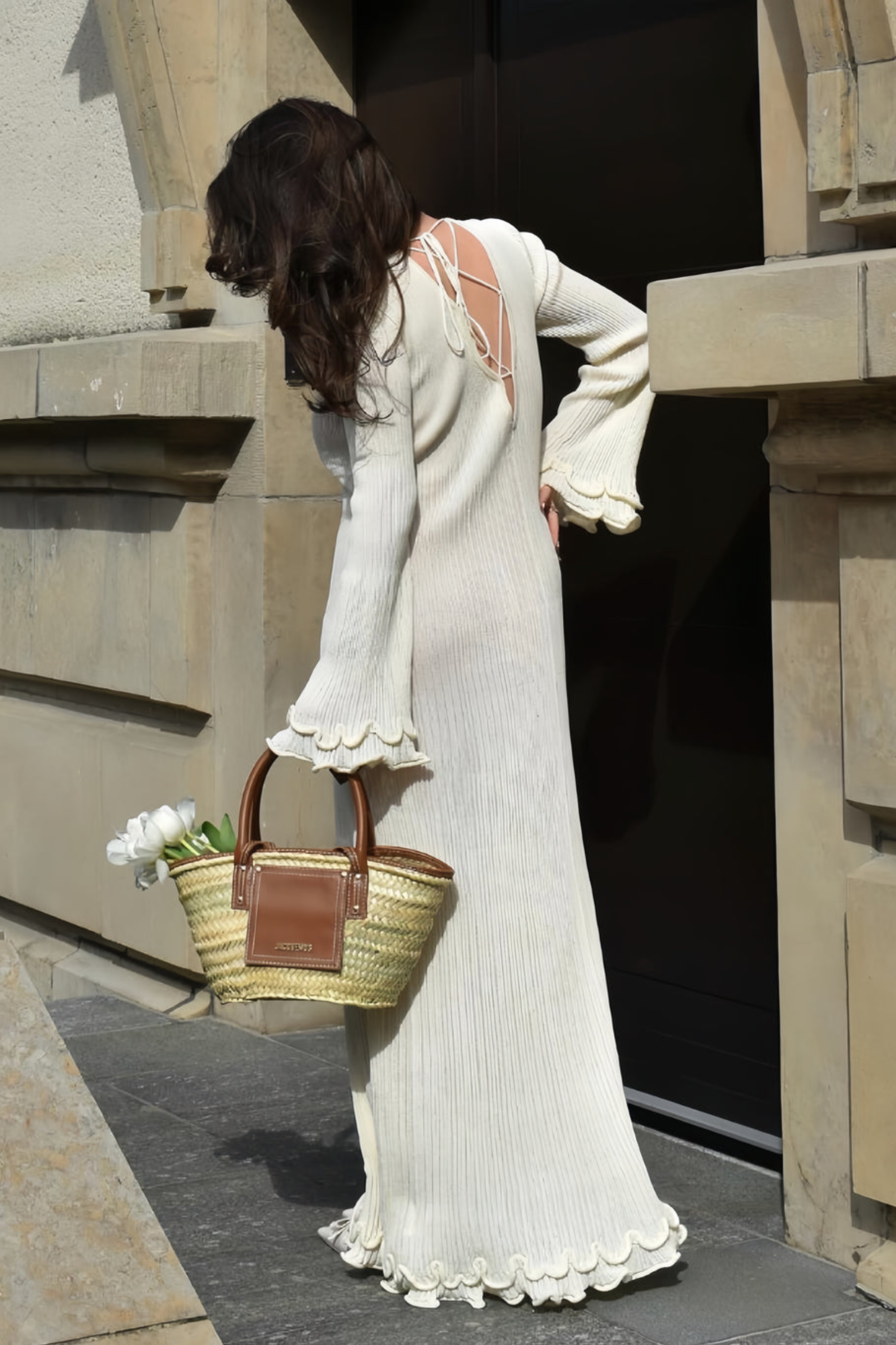 Ribbed Ruffle Maxi Dress - Maxi Dress | 8j03aj-k6.myshopify.com