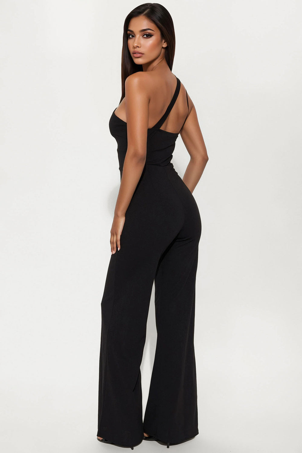 Sloped Shoulder Jumpsuit - Jumpsuit | 8j03aj-k6.myshopify.com