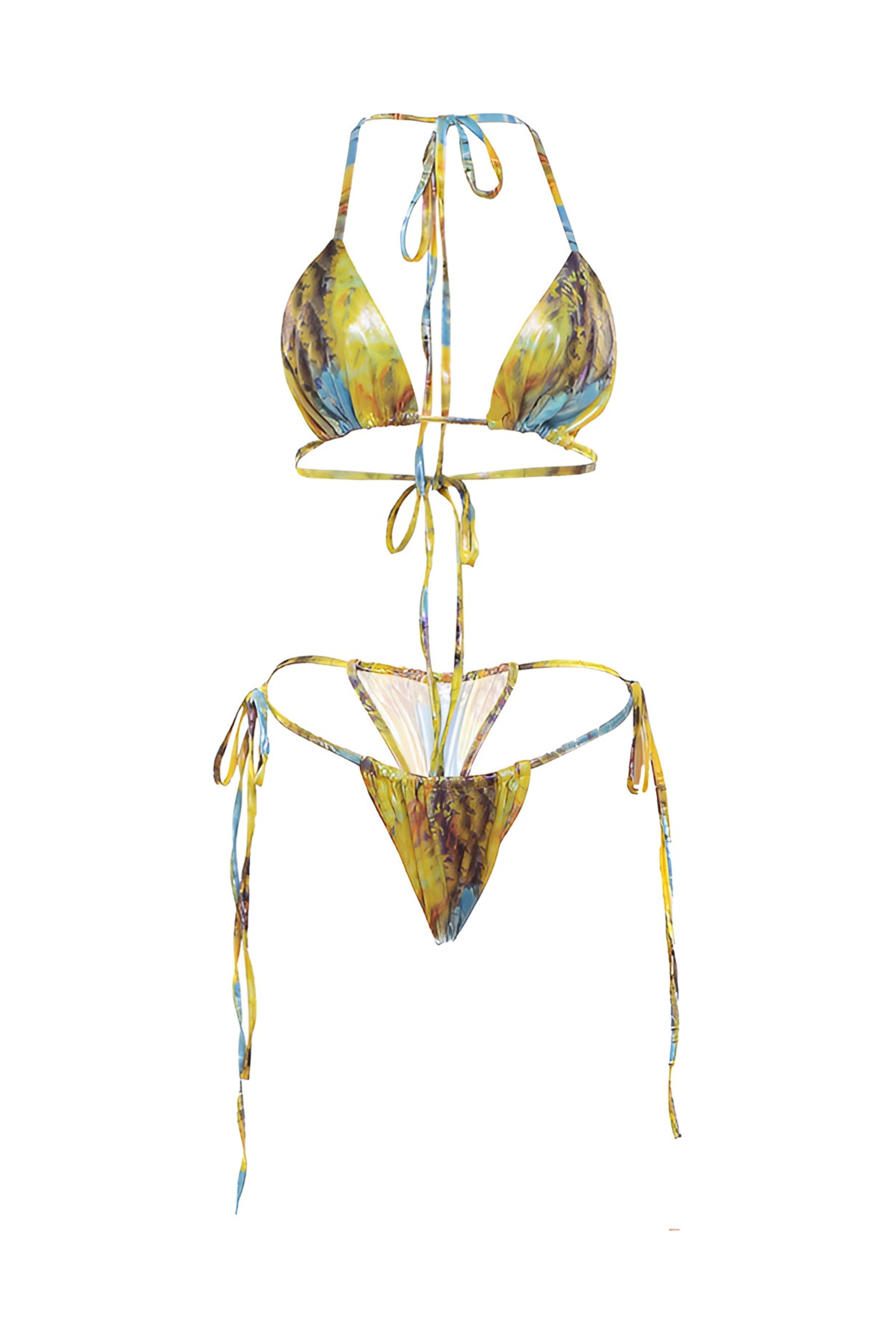 Tie Side Triangle Bikini Set - Bikini Set | 8j03aj-k6.myshopify.com