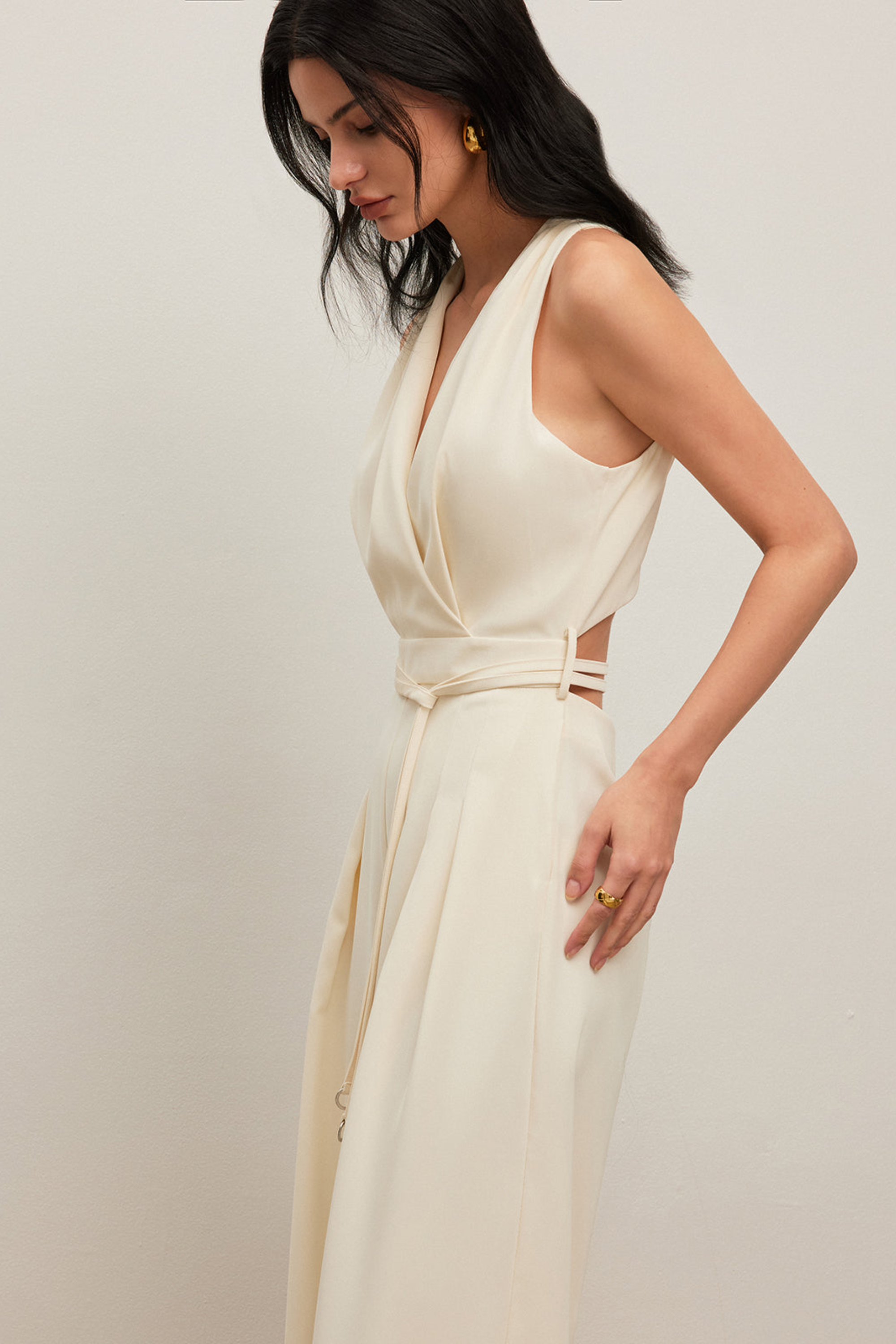 V Neck Sleeveless Jumpsuit - Jumpsuit | 8j03aj-k6.myshopify.com
